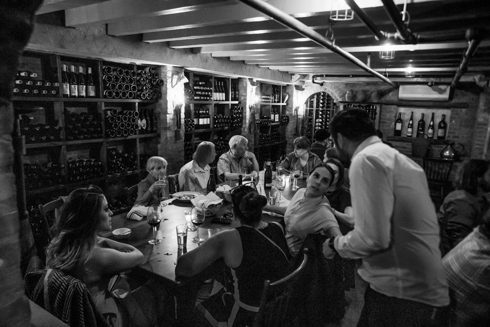 Wine cellar in an Italian Restaurant