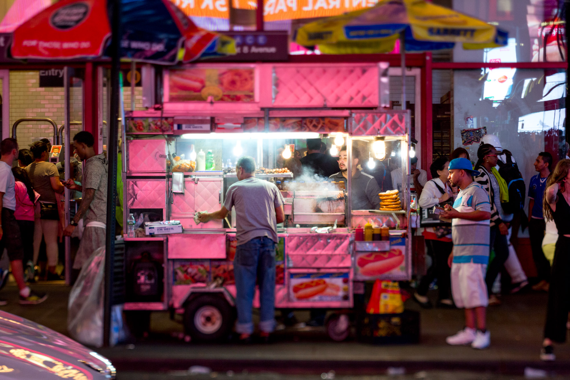 Times Square food cart